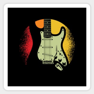 Vintage Guitar Graphic - For Men & Women Guitarists Sticker